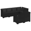 vidaXL Sofa ogrodowa 7-osobowa w wyglądzie rattanowym PP antracytowy