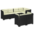 vidaXL Sofa ogrodowa 7-osobowa z poduszkami w wyglądzie rattanowym PP