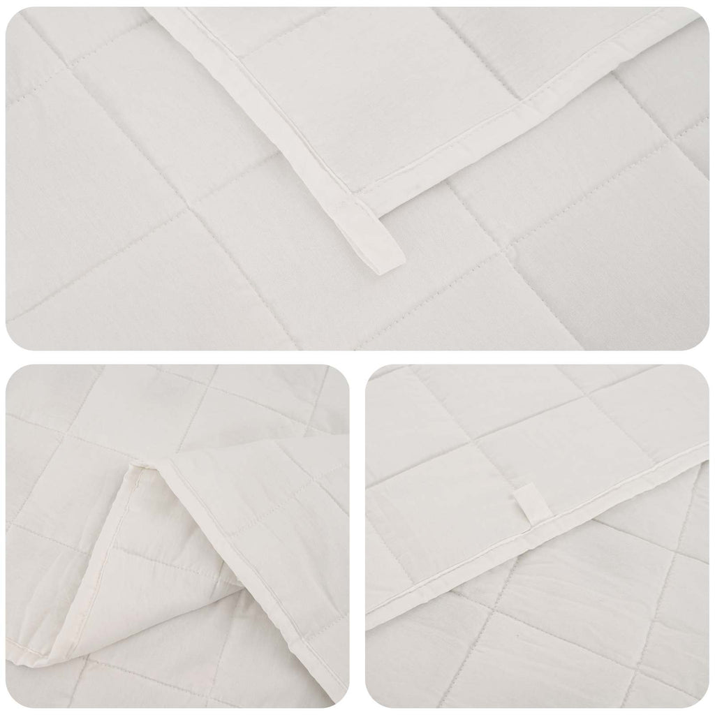 vidaXL Kołdra obciążeniowa Biały 135 x 200 cm 6 kg 100% Bawełna 205T