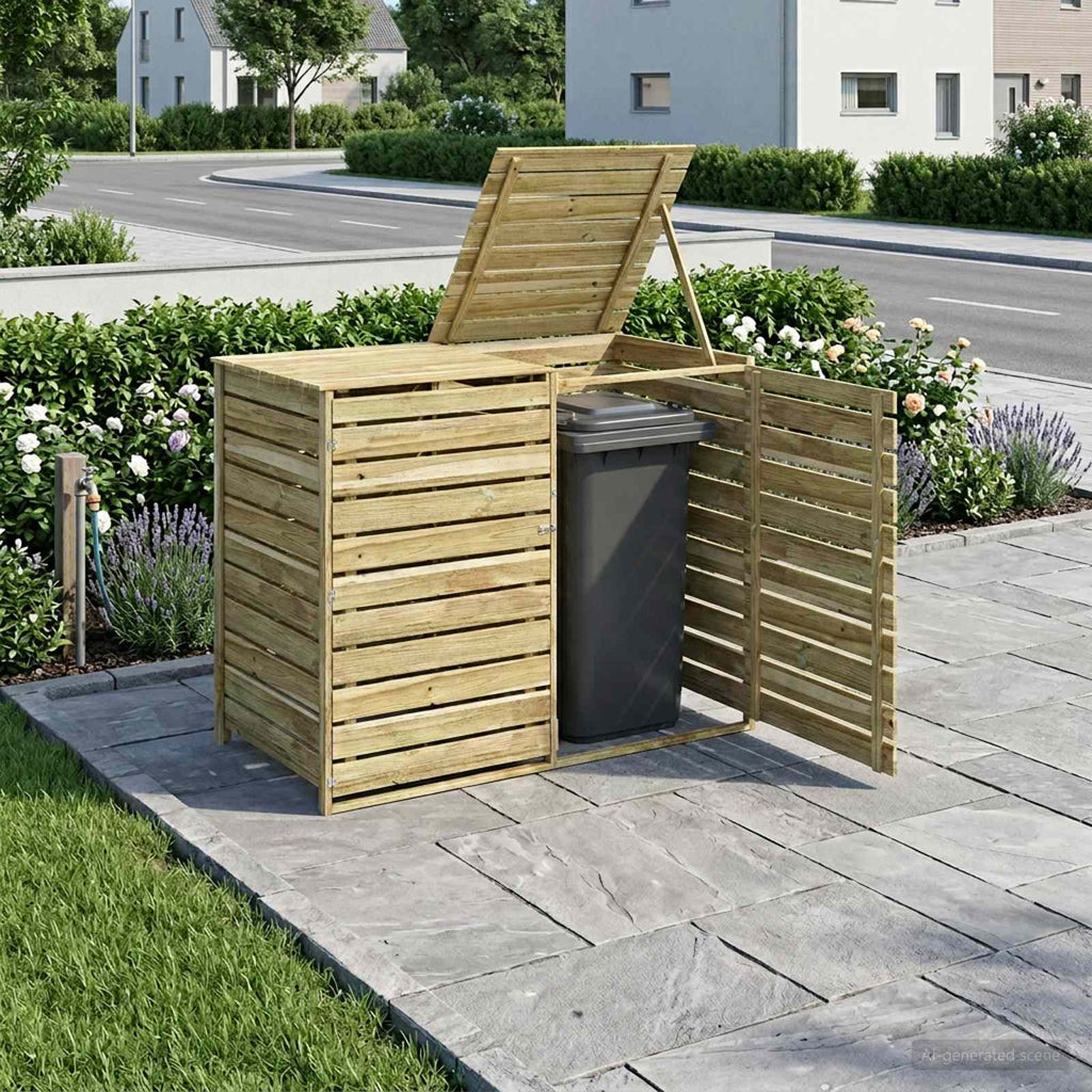 vidaXL Schowek na pojemniki na odpady dla 2 pojemników 240 L
