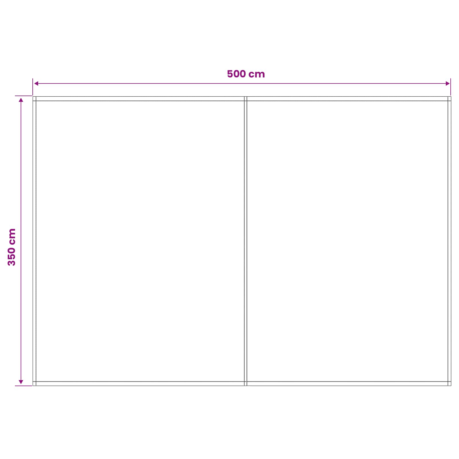 vidaXL Materiał zapasowy do markizy Czerwony burgund 500 × 350 cm