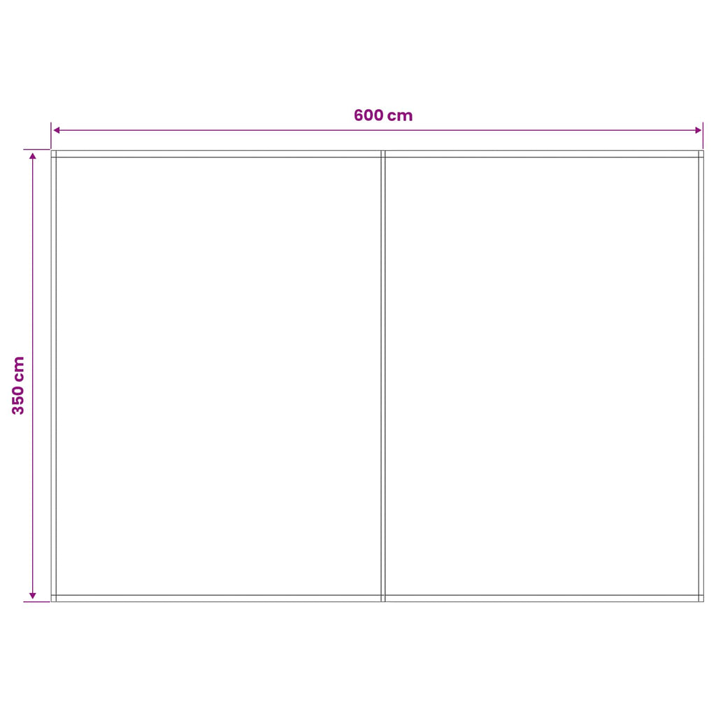vidaXL Materiał zapasowy do markizy Czerwony burgund 600 × 350 cm