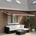 vidaXL Materiał zapasowy do markizy brązowy 350 x 250 cm Poliester