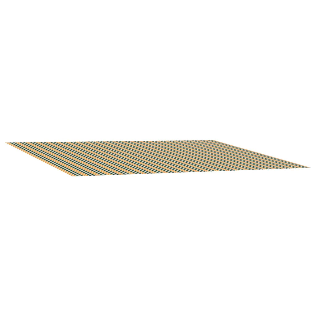 vidaXL Materiał zapasowy do markizy Zielony i Żółty 400 × 350 cm