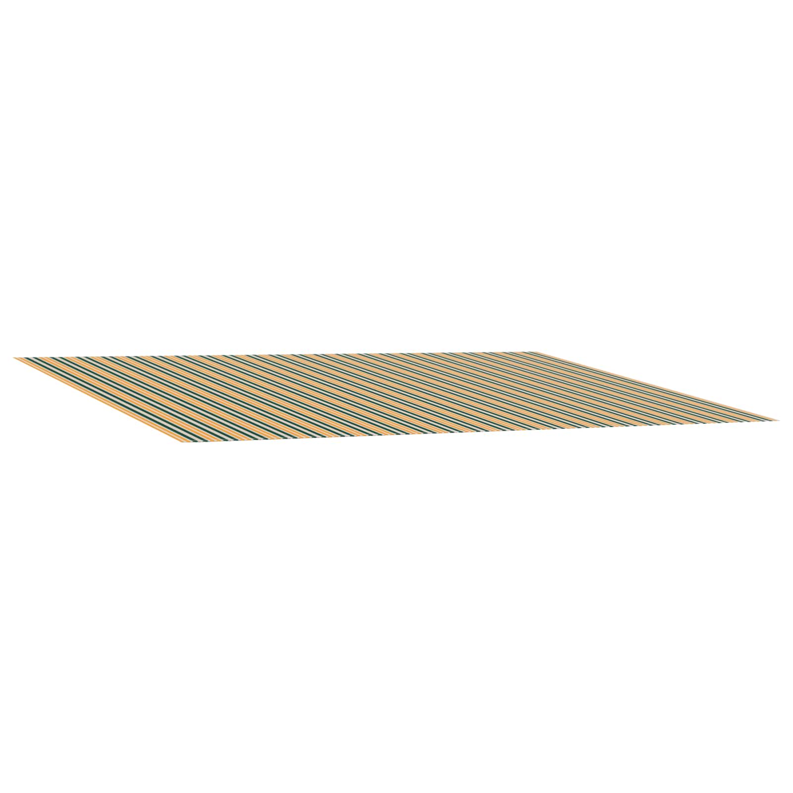 vidaXL Materiał zapasowy do markizy Zielony i Żółty 600 × 350 cm