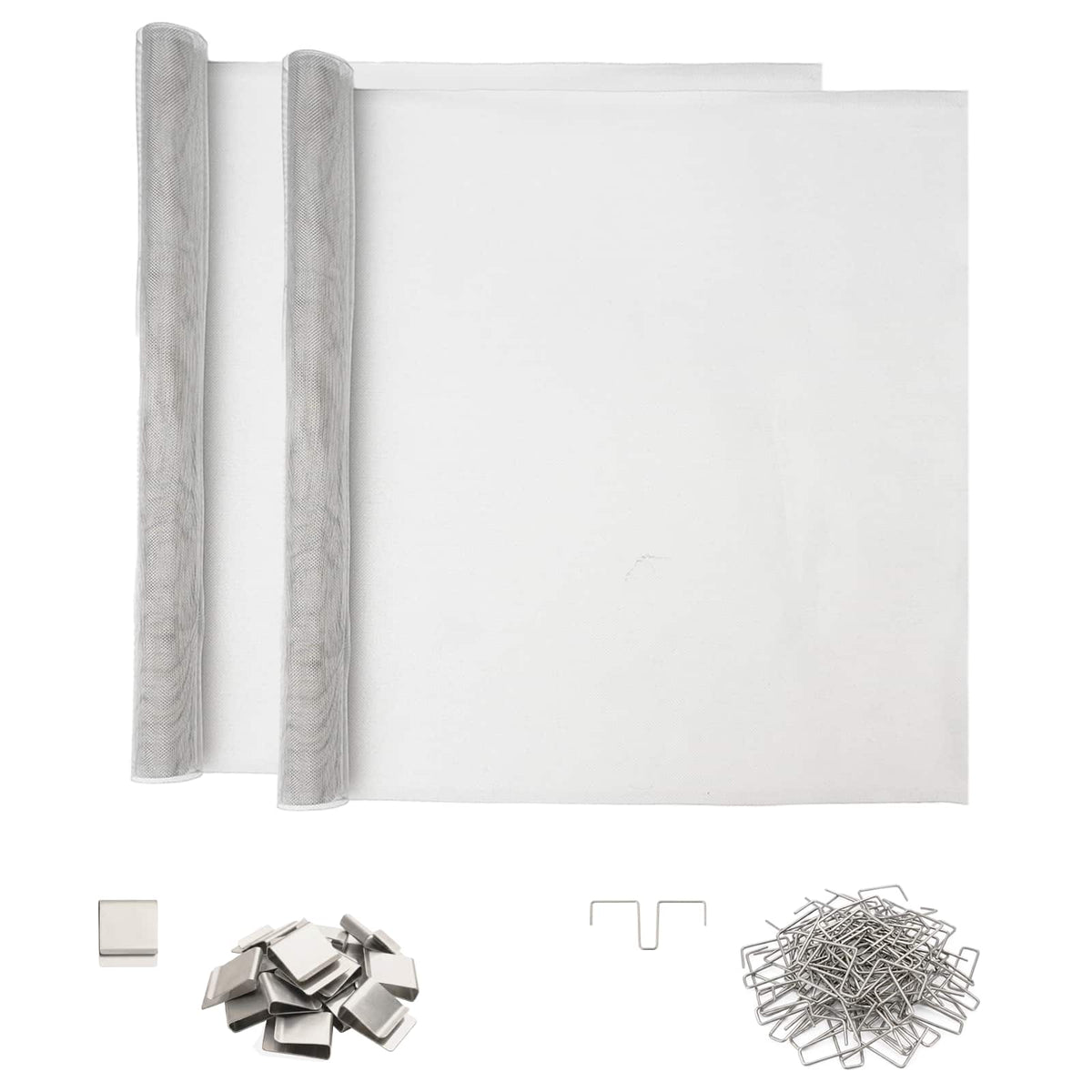 vidaXL Pokrywa szybu świetlnego z klipsami 2 szt. 70 x 190 cm srebrny