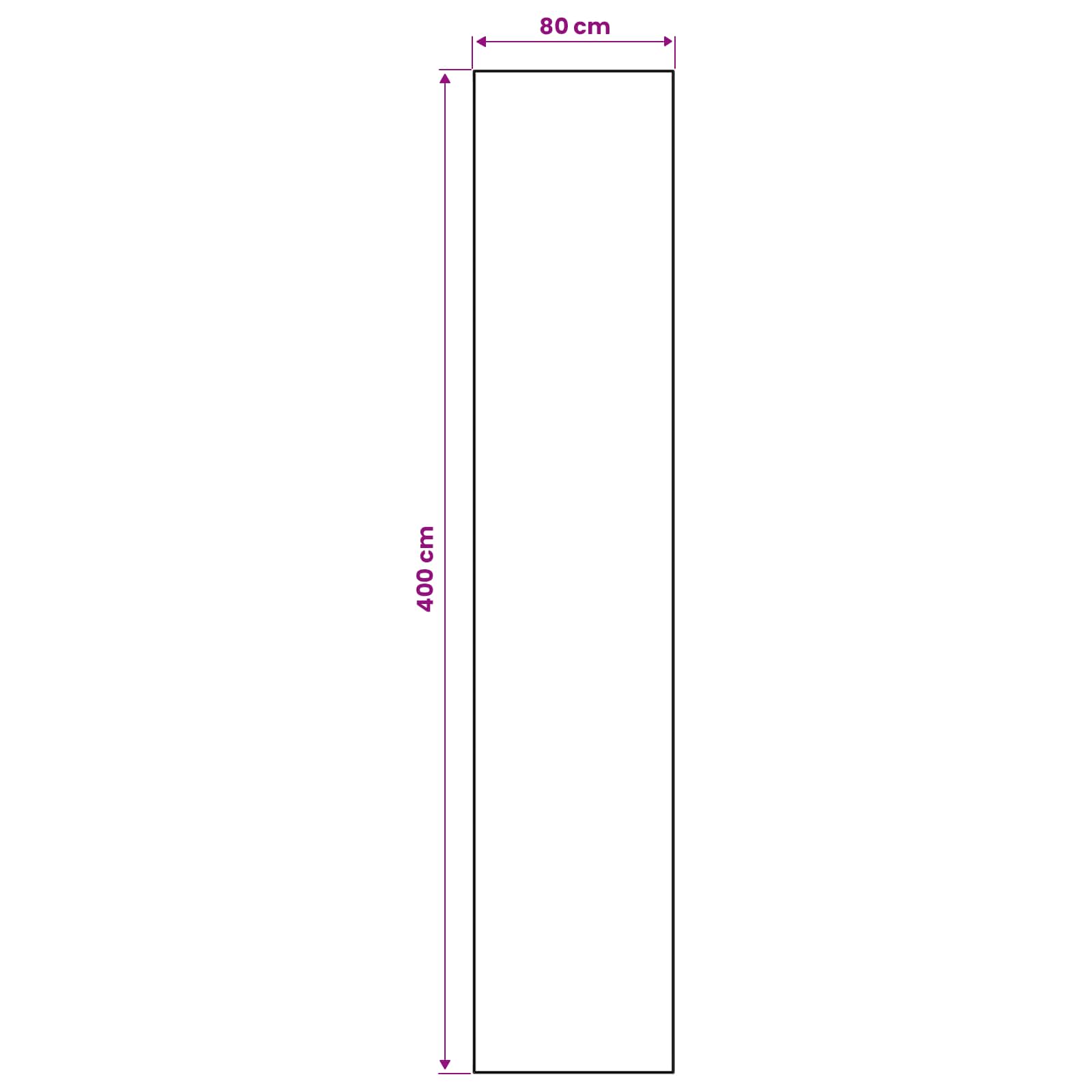 vidaXL Chodnik dywanowy LESAKA kolorowy 80 x 400 cm Aksamit diamentowy
