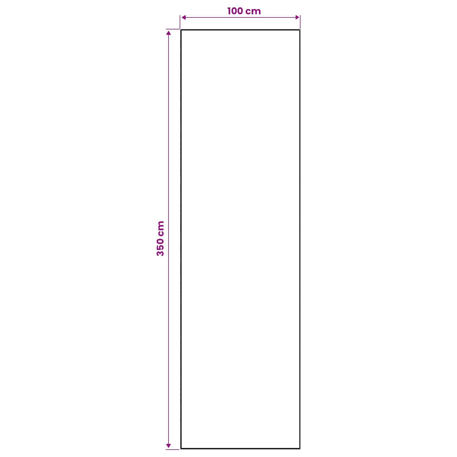 vidaXL Chodnik dywanowy LESAKA kolorowy 100 x 350 cm
