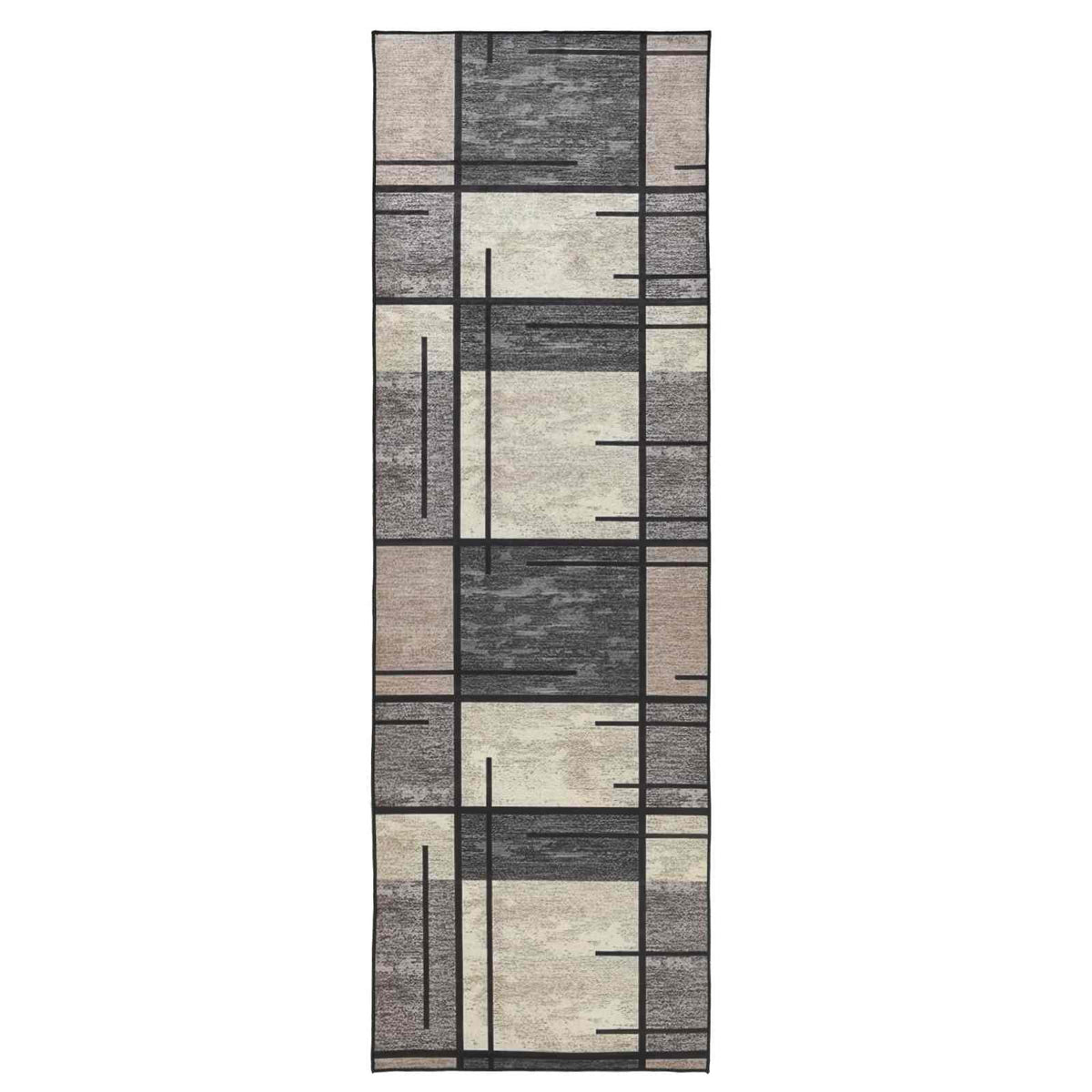 vidaXL Chodnik dywanowy LESAKA brązowy 100 x 250 cm Aksamit diamentowy