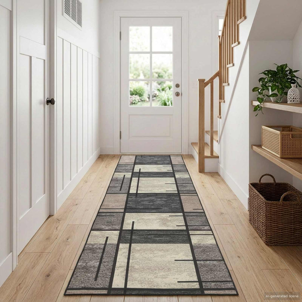 vidaXL Chodnik dywanowy LESAKA brązowy 100 x 350 cm Aksamit diamentowy