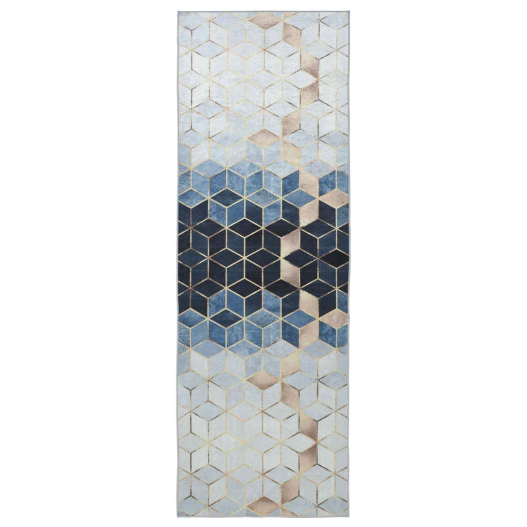 vidaXL Chodnik dywanowy LESAKA srebrny 80 x 300 cm Aksamit diamentowy