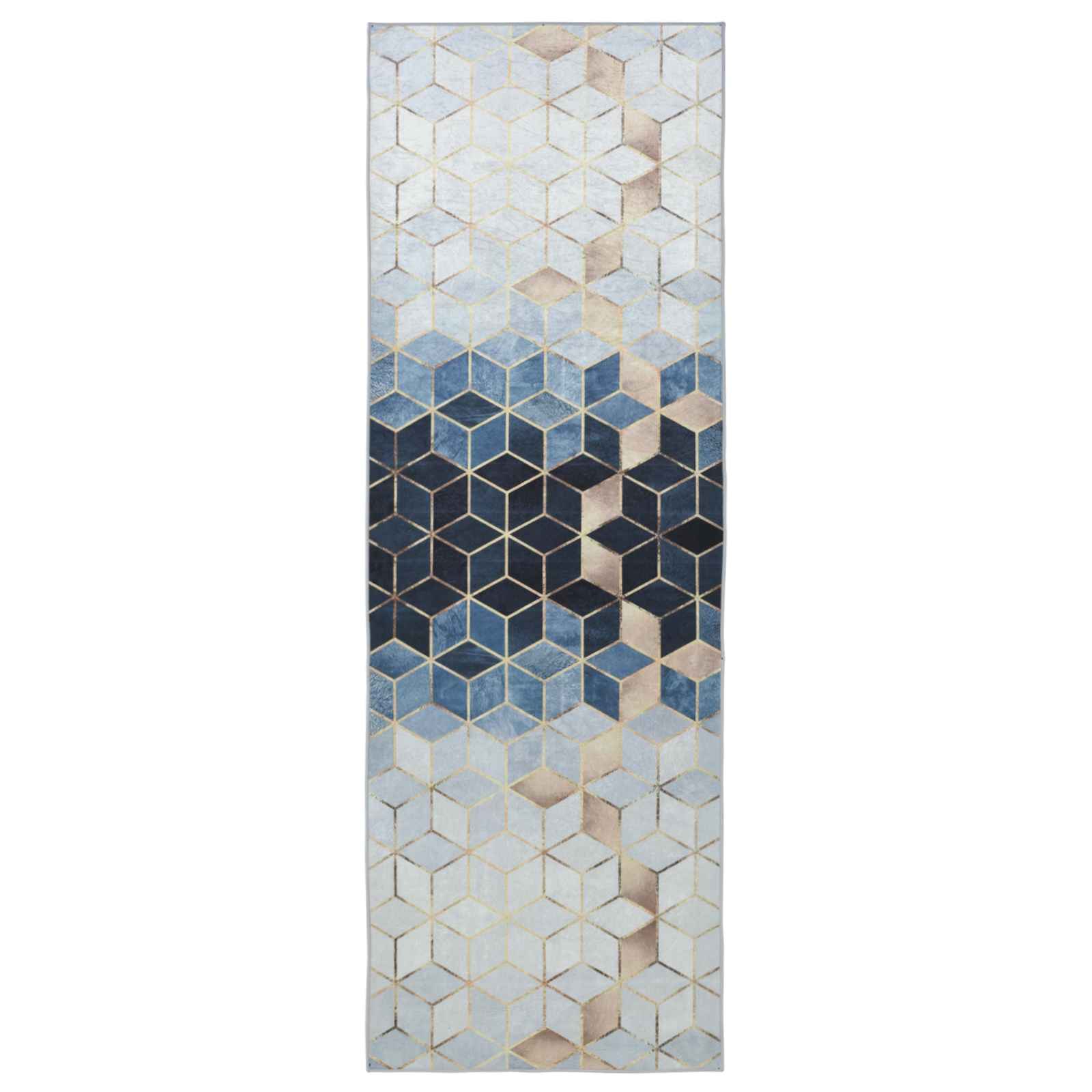 vidaXL Chodnik dywanowy LESAKA srebrny 80 x 350 cm Aksamit diamentowy