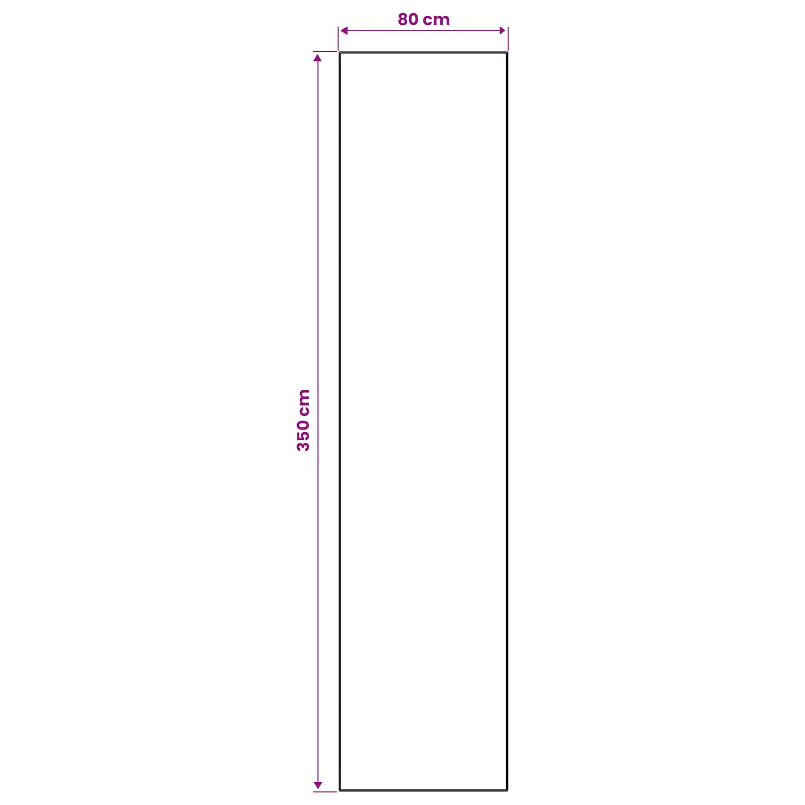 vidaXL Chodnik dywanowy LESAKA srebrny 80 x 350 cm Aksamit diamentowy