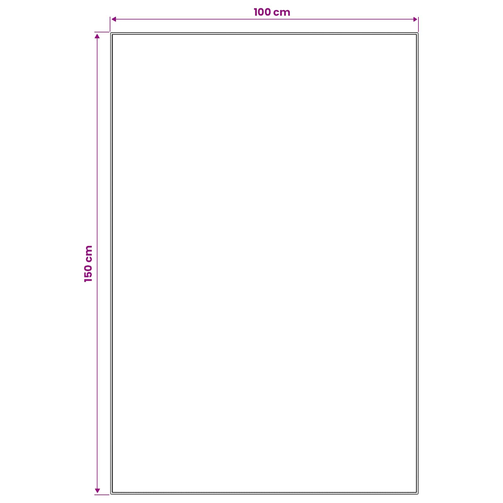 vidaXL Chodnik dywanowy LESAKA srebrny 100 x 150 cm Aksamit diamentowy