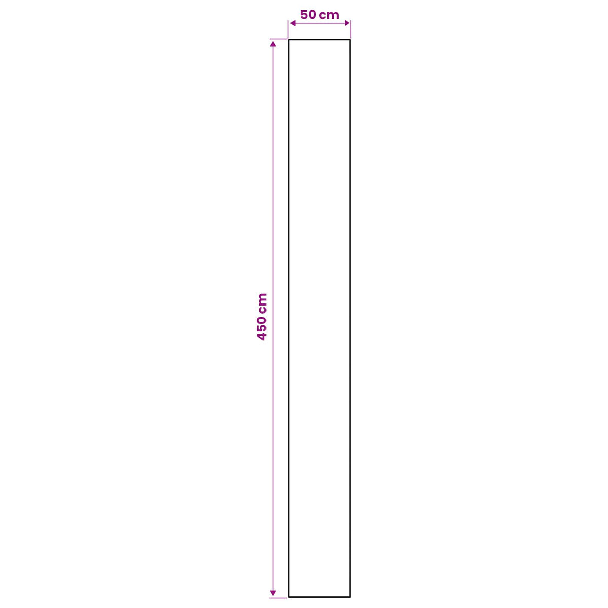 vidaXL Chodnik dywanowy LESAKA kolorowy 50 x 450 cm Aksamit diamentowy