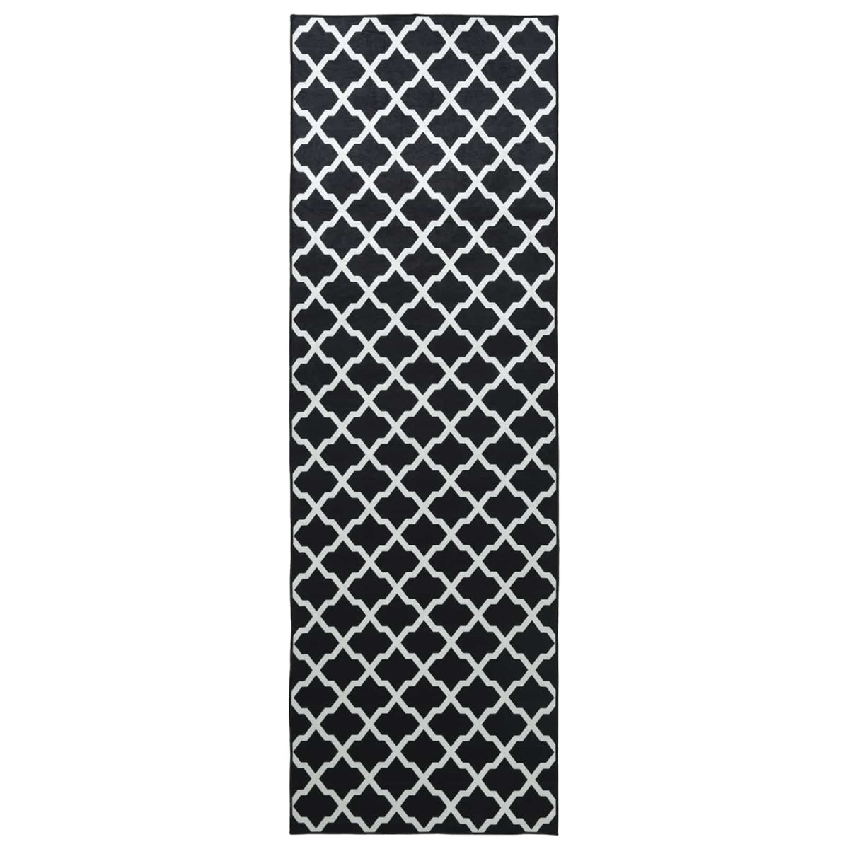 vidaXL Chodnik dywanowy LESAKA Czarny i biały 50 x 150 cm