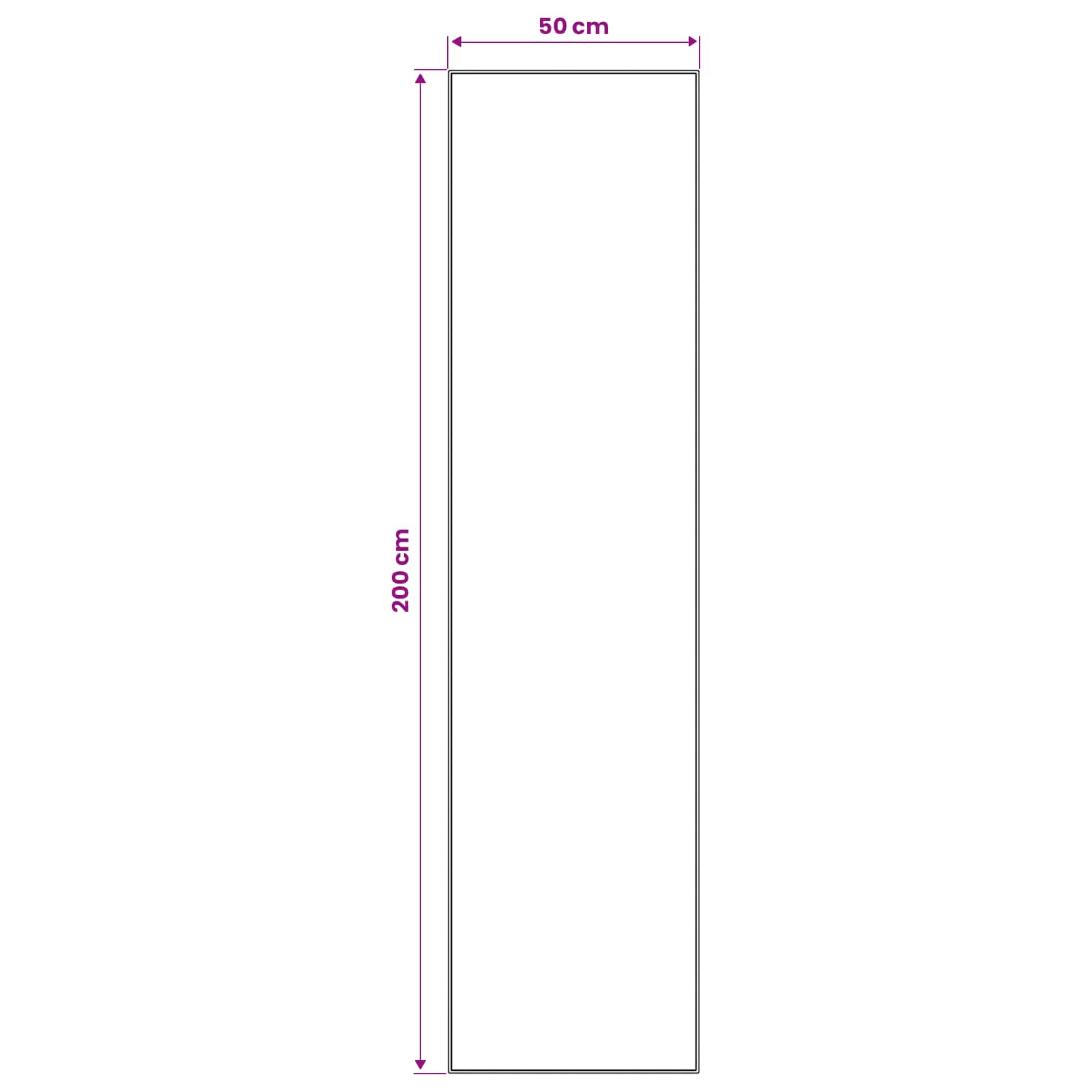 vidaXL Chodnik dywanowy LESAKA Czarny i biały 50 x 200 cm