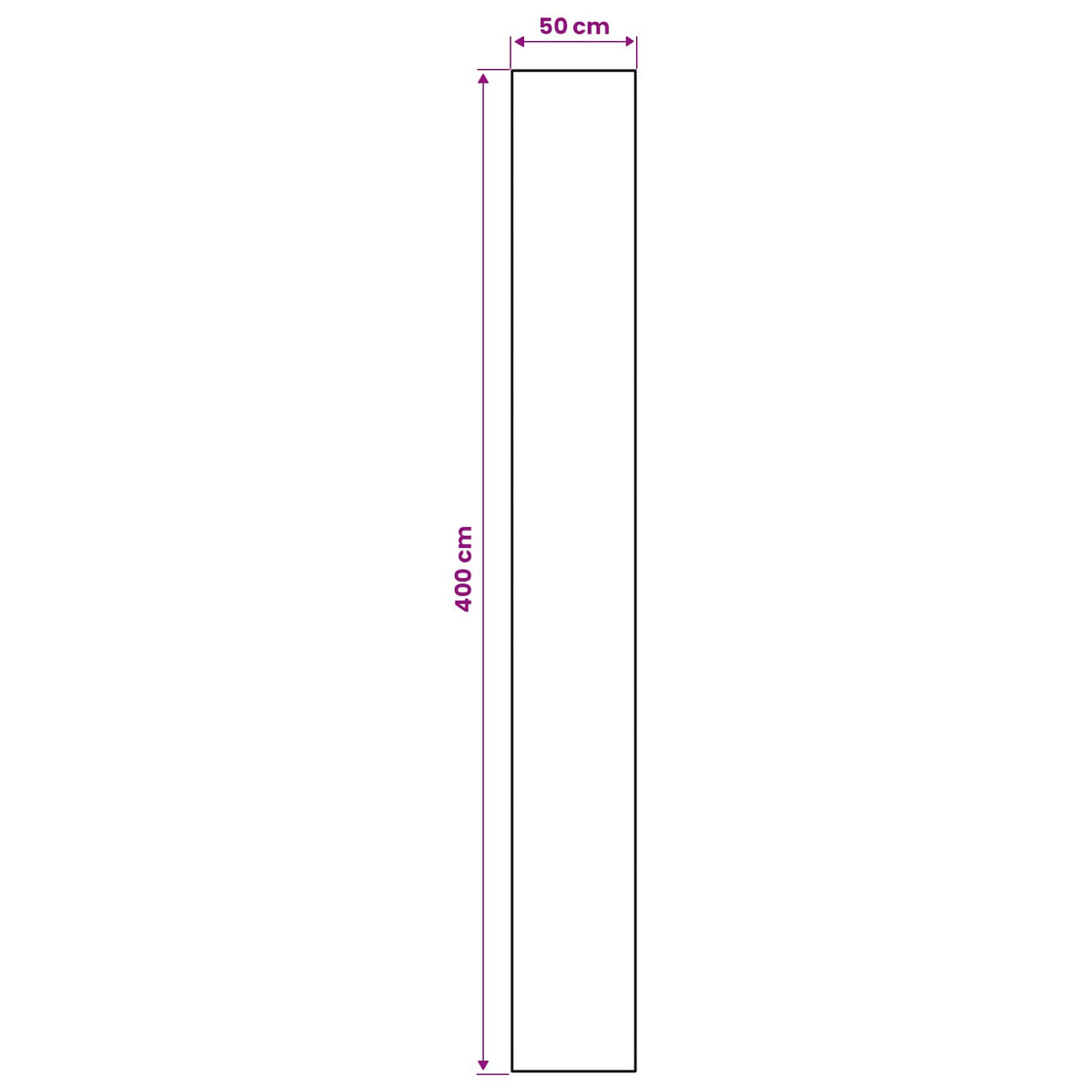 vidaXL Chodnik dywanowy LESAKA Czarny i biały 50 x 400 cm