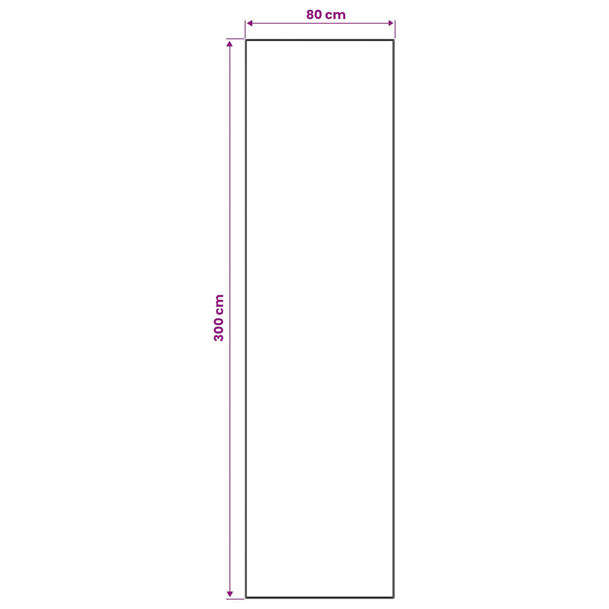 vidaXL Chodnik dywanowy LESAKA Czarny i biały 80 x 300 cm