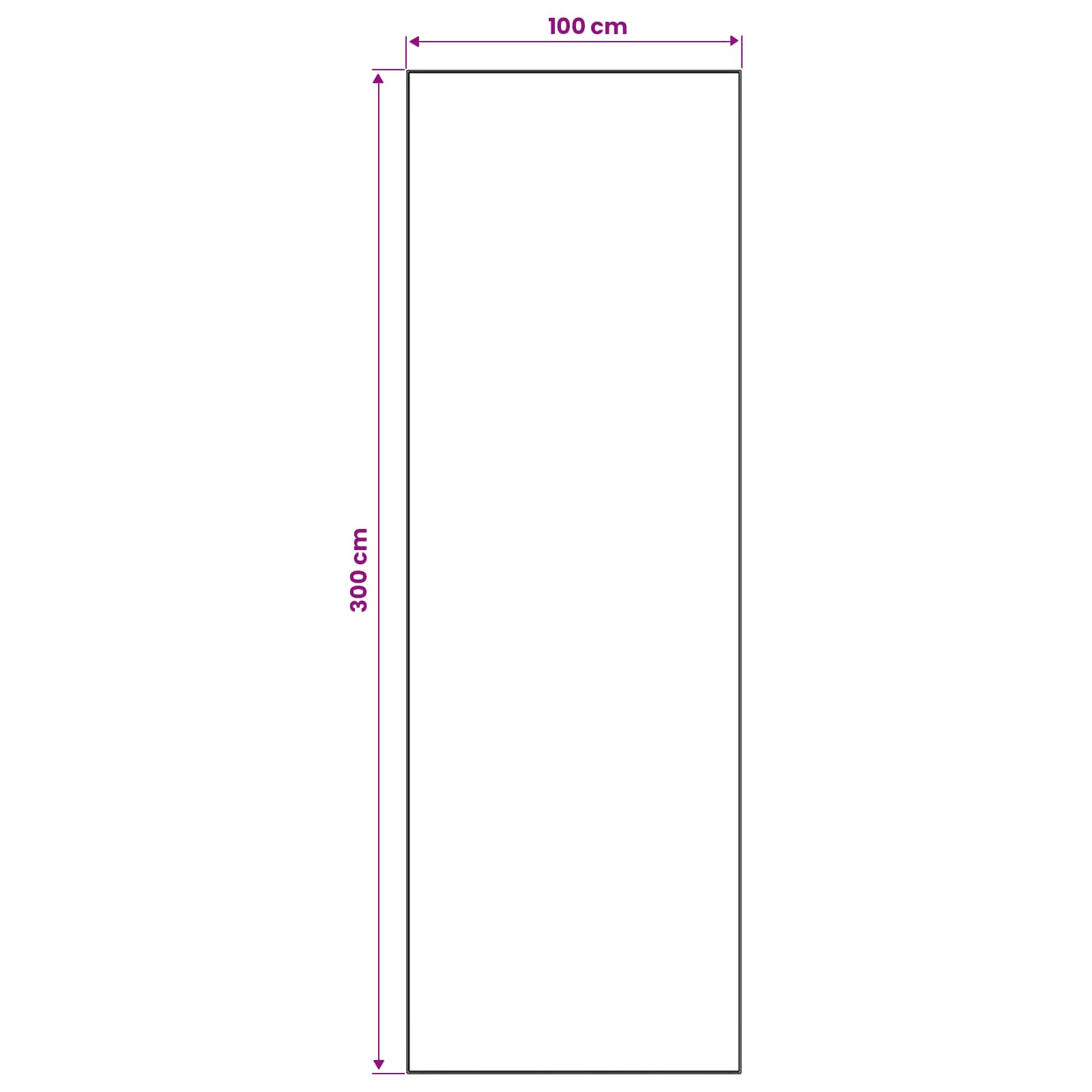vidaXL Chodnik dywanowy LESAKA Czarny i biały 100 x 300 cm