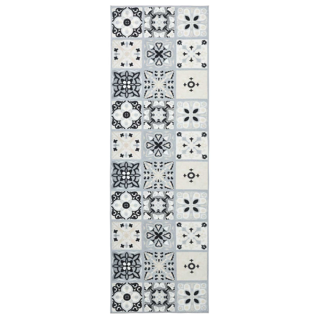 vidaXL Chodnik dywanowy ORIZ 1150 gsm Szary i czarny