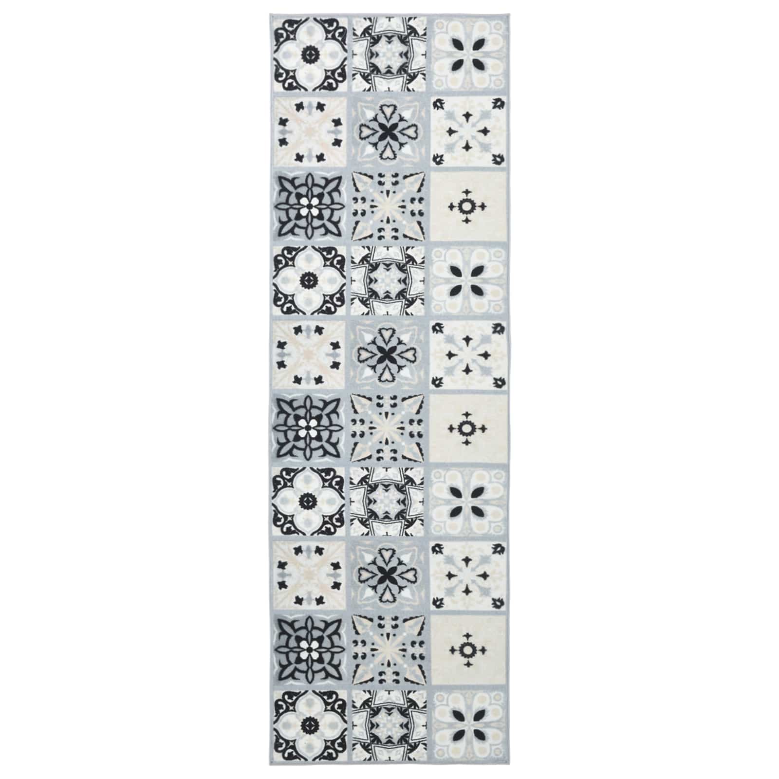 vidaXL Chodnik dywanowy ORIZ 1150 gsm Szary i czarny