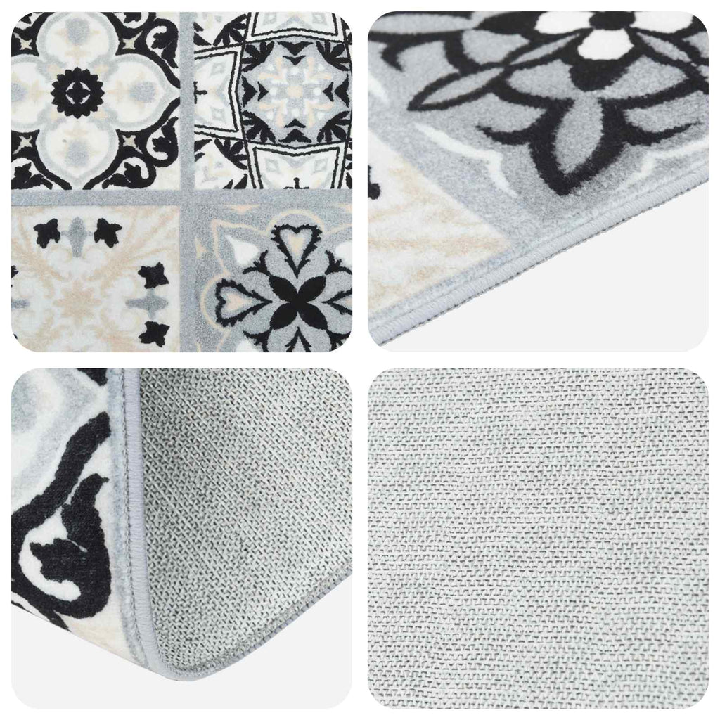 vidaXL Chodnik dywanowy ORIZ 1150 gsm Szary i czarny