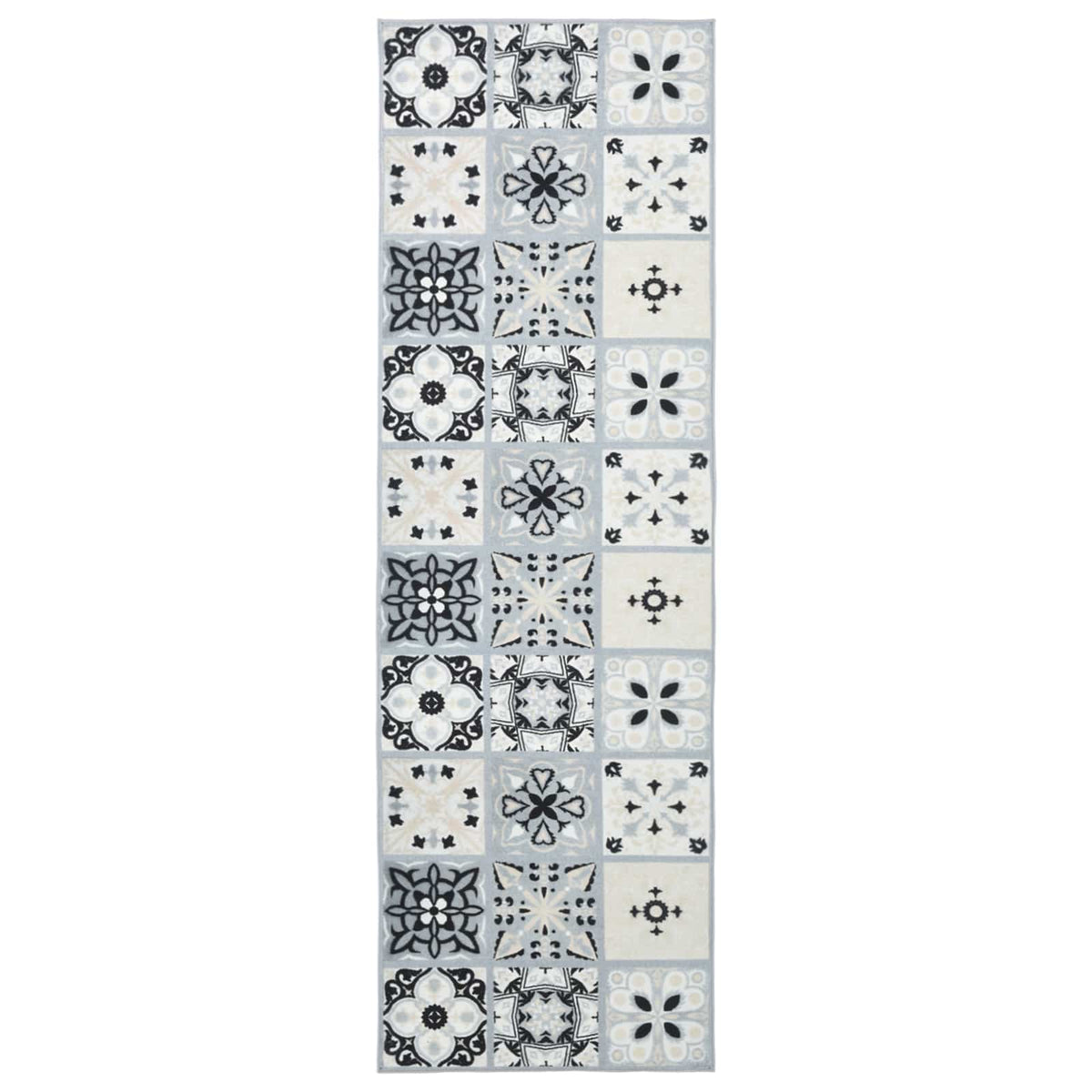 vidaXL Chodnik dywanowy ORIZ 1150 gsm Szary i czarny