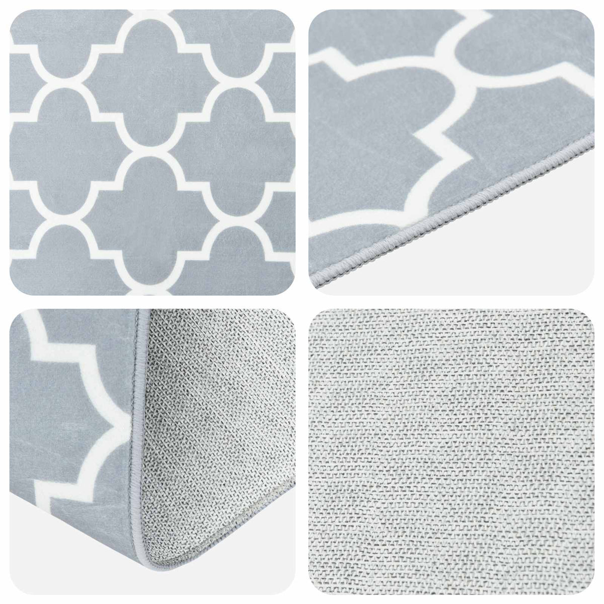 vidaXL Chodnik dywanowy ORIZ 1150 gsm Szary i biały