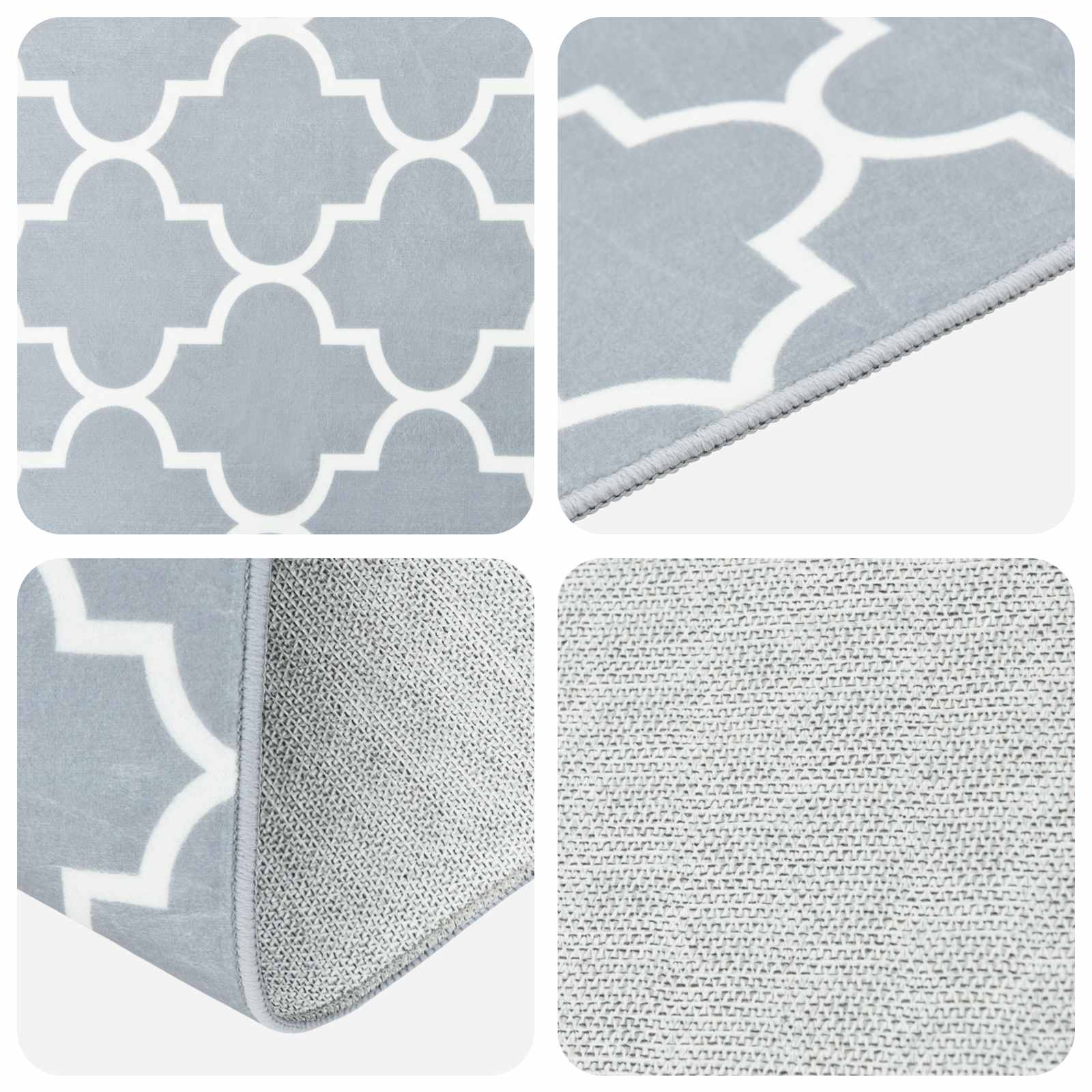 vidaXL Chodnik dywanowy ORIZ 1150 gsm Szary i biały