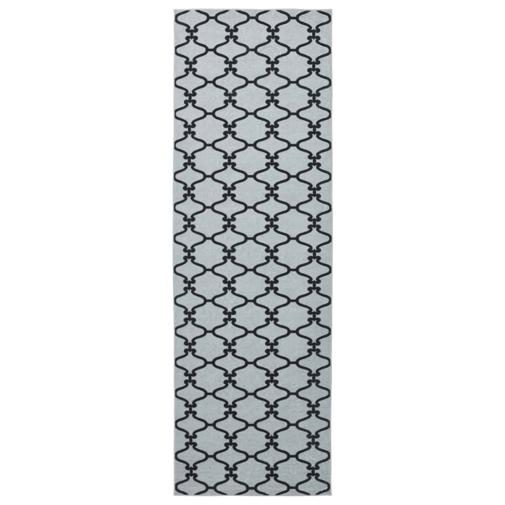 vidaXL Chodnik dywanowy ORIZ 1150 gsm Czarny wzór siatkowy