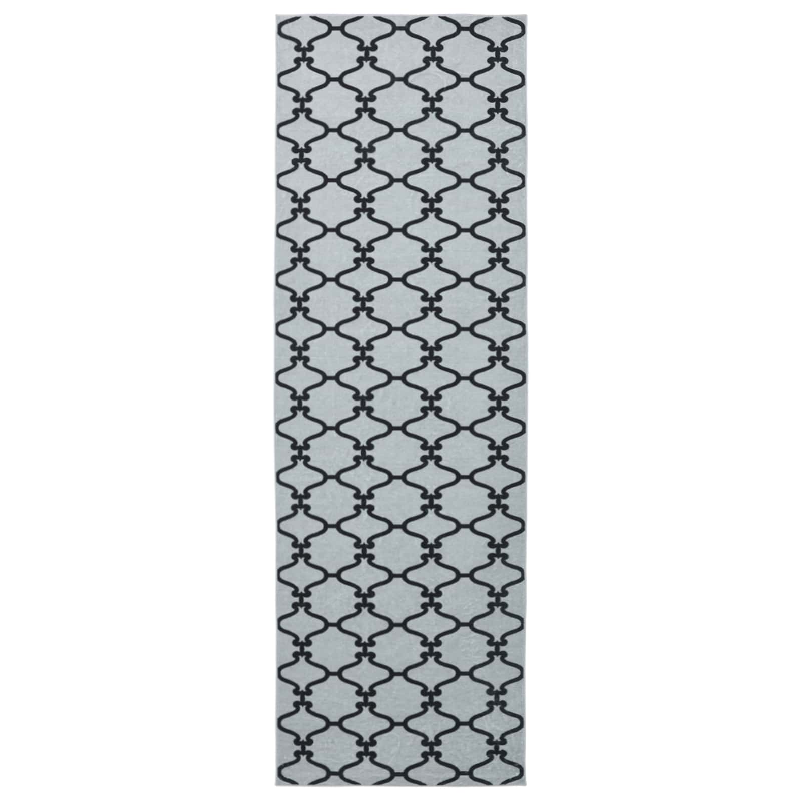 vidaXL Chodnik dywanowy ORIZ 1150 gsm Czarny wzór siatkowy