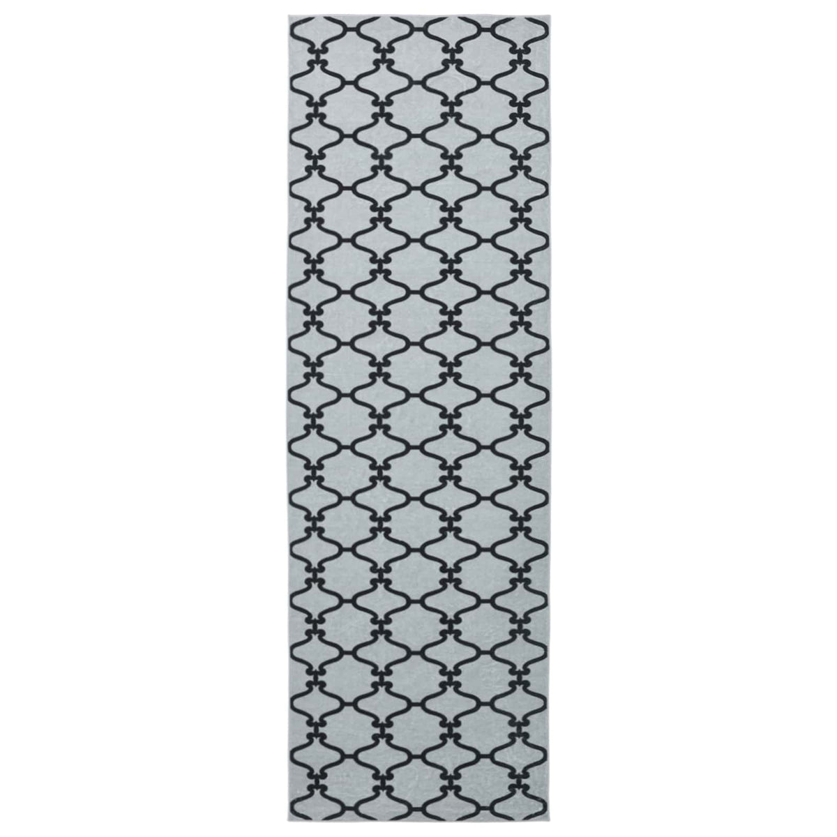 vidaXL Chodnik dywanowy ORIZ 1150 gsm Czarny wzór siatkowy