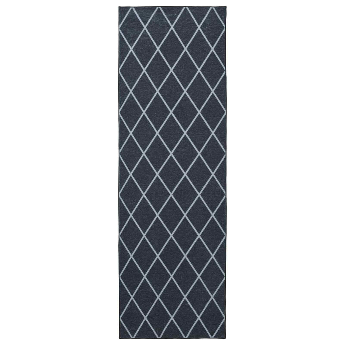 vidaXL Chodnik dywanowy ORIZ 1150 gsm Czarny wzór siatkowy