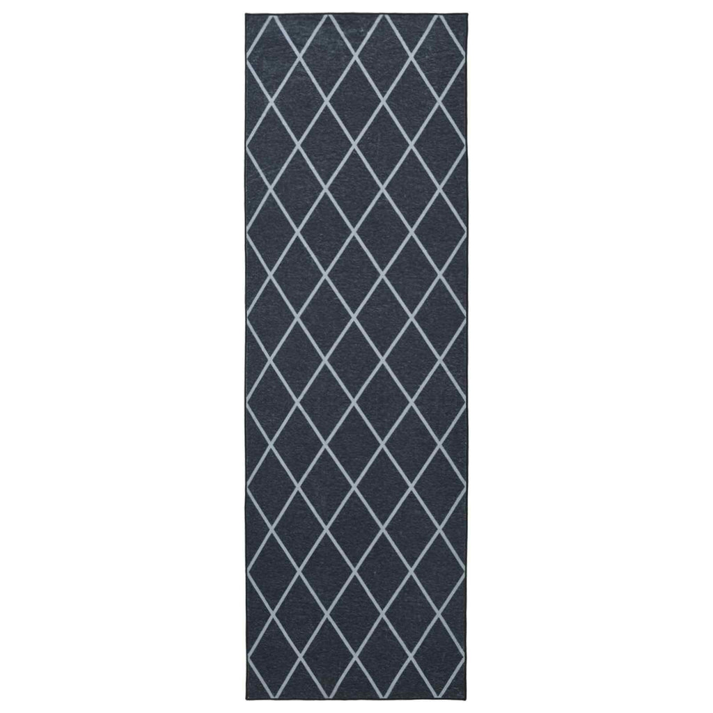 vidaXL Chodnik dywanowy ORIZ 1150 gsm Czarny wzór siatkowy