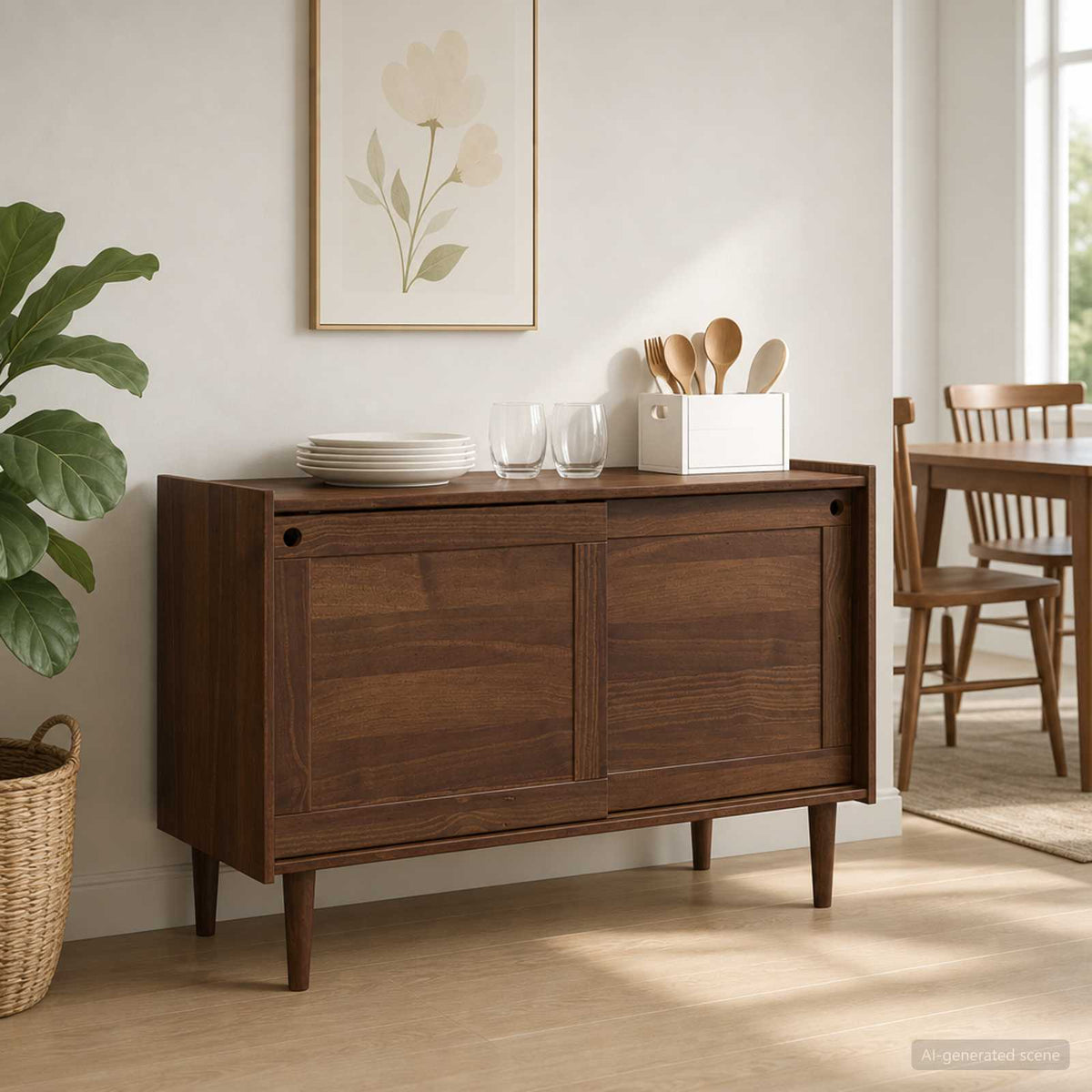 vidaXL Bufet BILBAO Ciemny karmel 114 x 45 x 75 cm