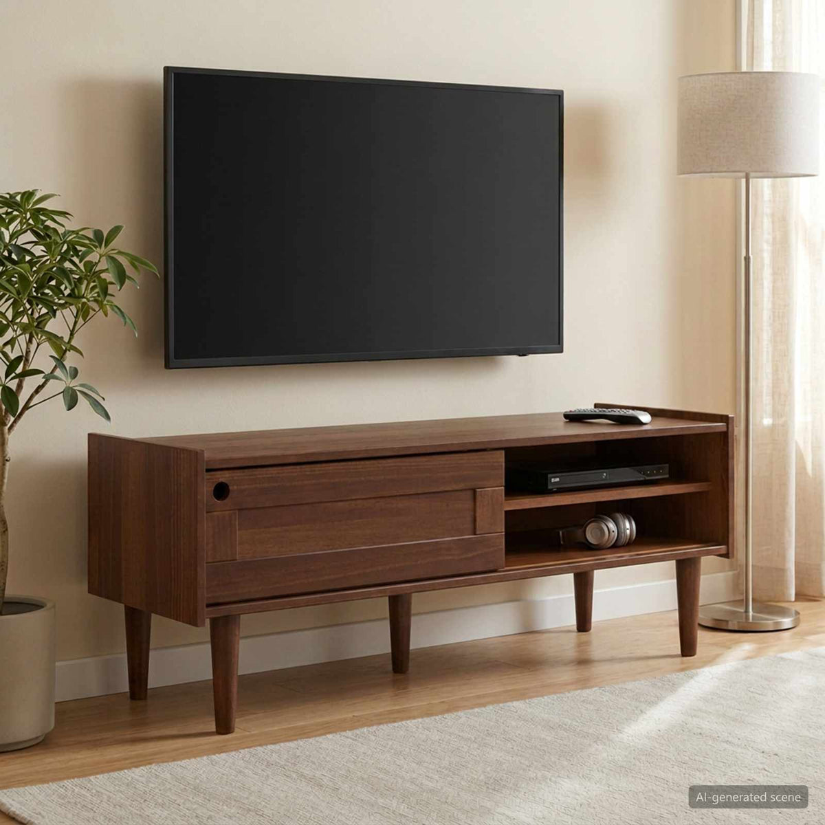 vidaXL Szafka pod telewizor BILBAO 114 x 40 x 45 cm Ciemny karmel