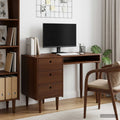 vidaXL Biurko BILBAO Ciemny karmel 114 x 53 x 75 cm