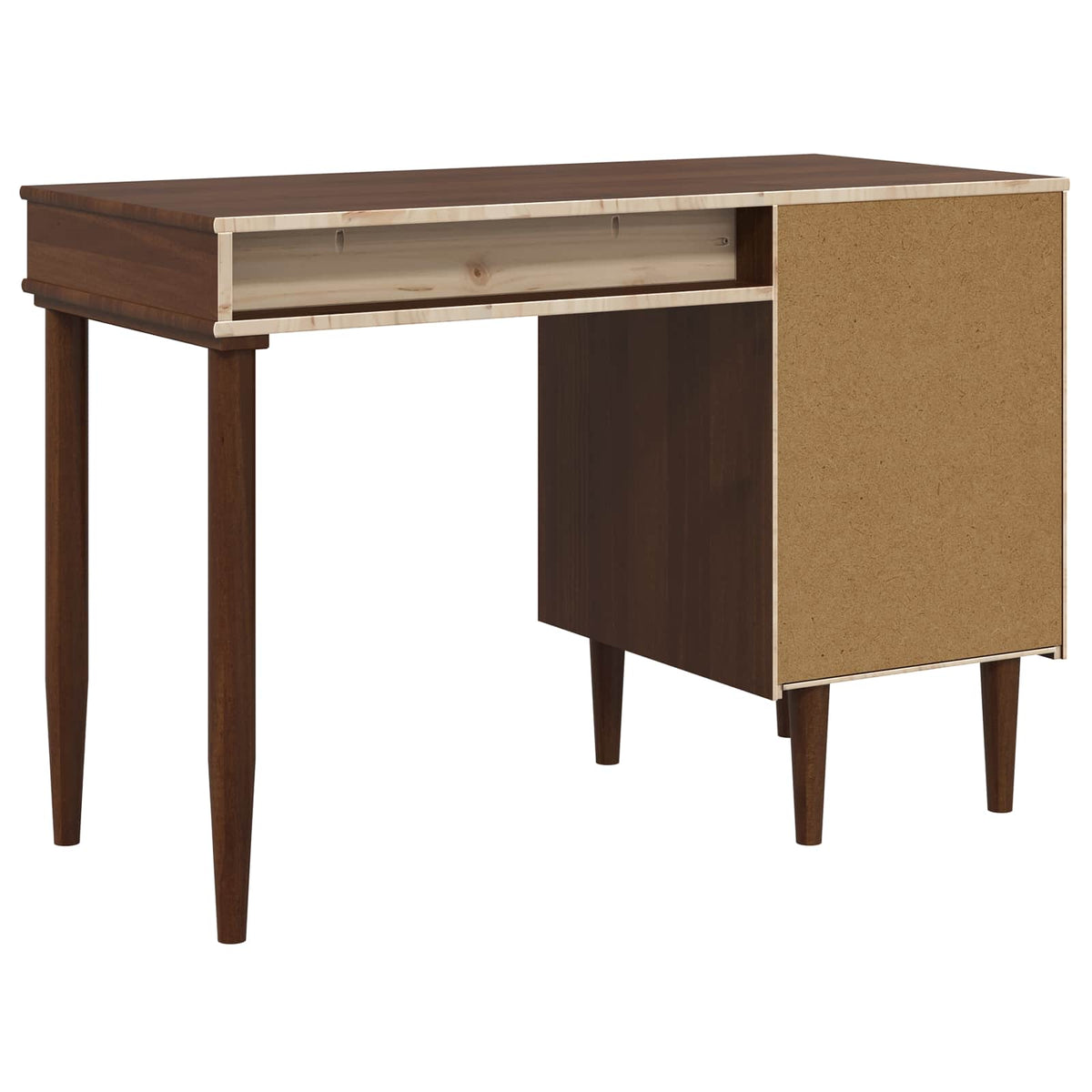 vidaXL Biurko BILBAO Ciemny karmel 114 x 53 x 75 cm