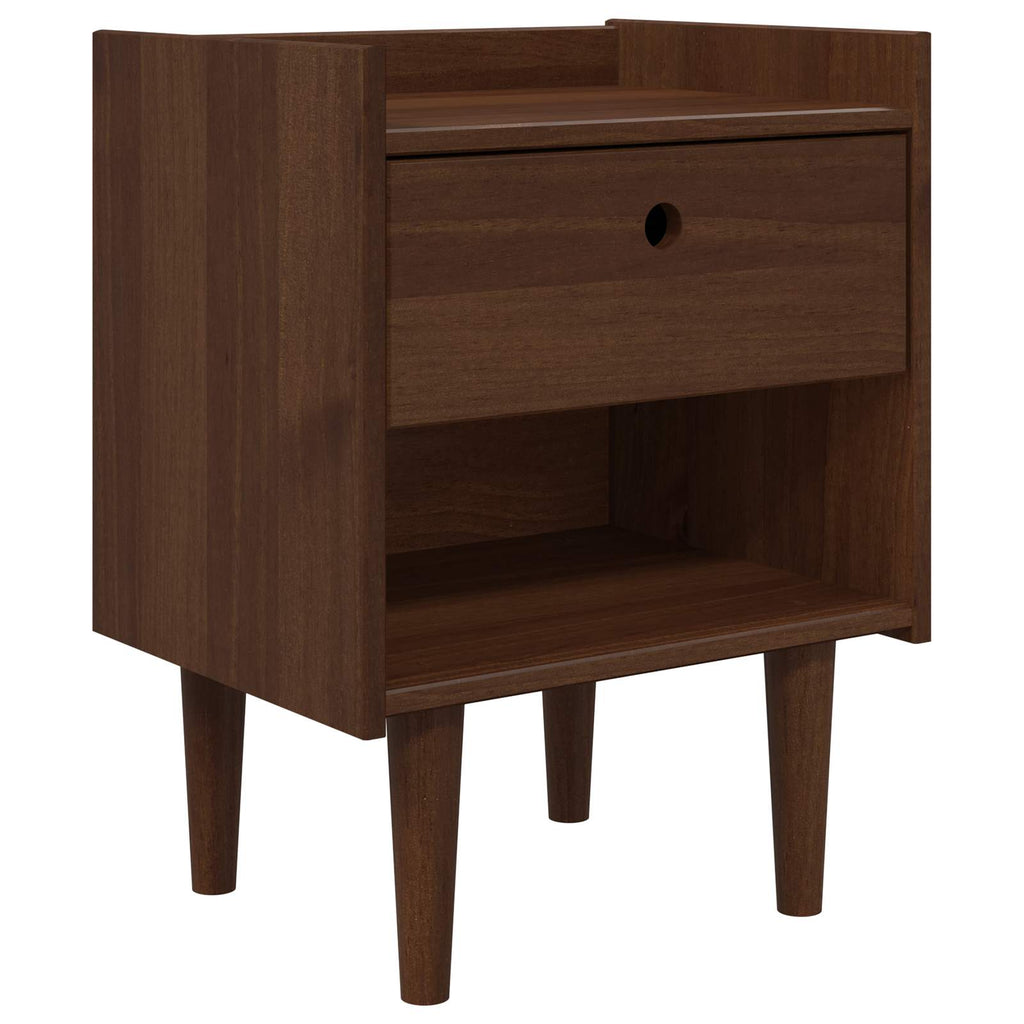 vidaXL Stolik nocny BILBAO Ciemny karmel 45 x 35 x 59 cm