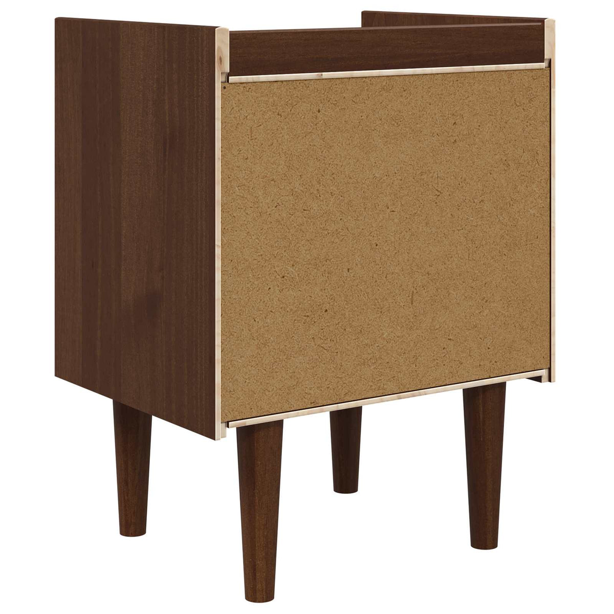 vidaXL Stolik nocny BILBAO Ciemny karmel 45 x 35 x 59 cm