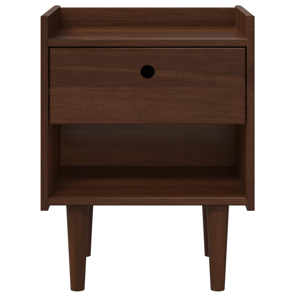 vidaXL Stolik nocny BILBAO Ciemny karmel 45 x 35 x 59 cm