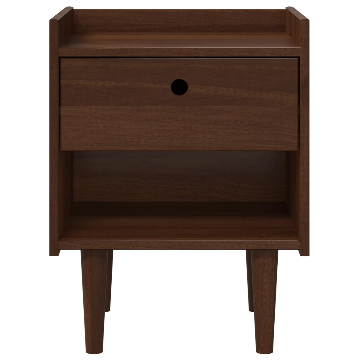 vidaXL Stolik nocny BILBAO Ciemny karmel 45 x 35 x 59 cm
