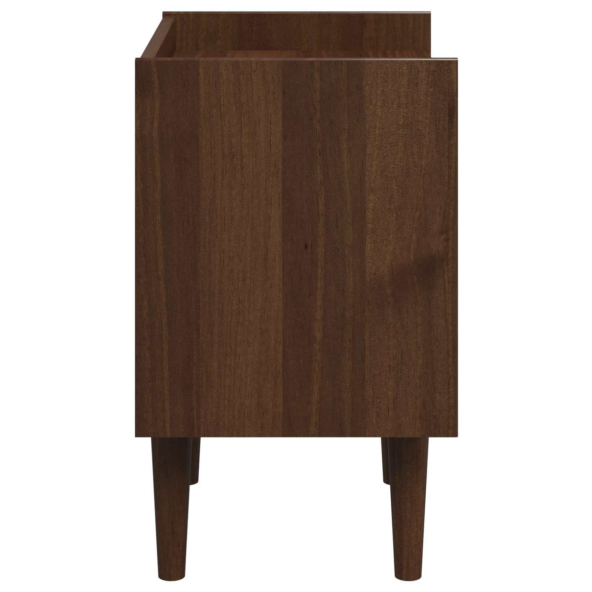 vidaXL Stolik nocny BILBAO Ciemny karmel 45 x 35 x 59 cm