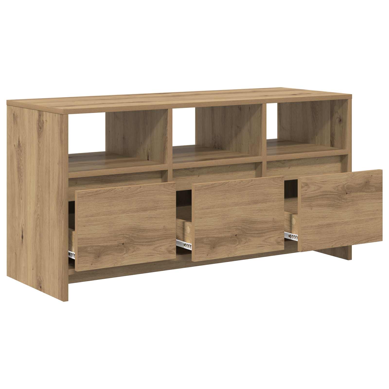 vidaXL Szafka pod telewizor 102 x 37,5 x 52,5 cm Dąb artisan