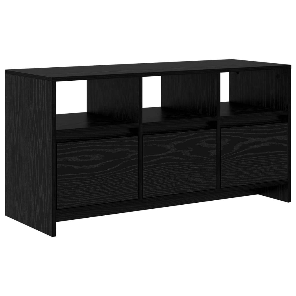 vidaXL Szafka pod telewizor 102 x 37,5 x 52,5 cm Czarny dąb