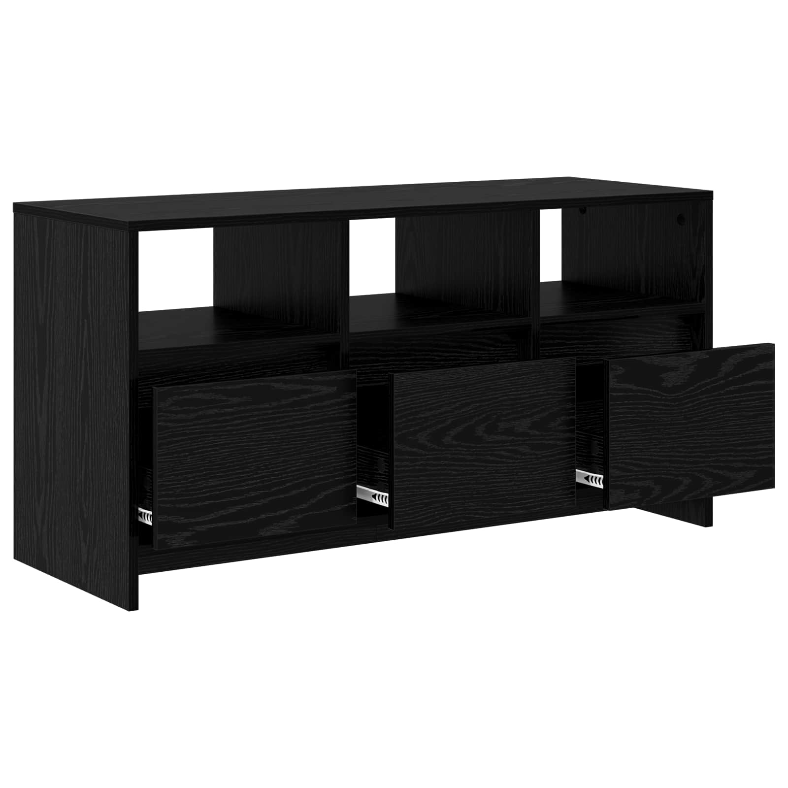 vidaXL Szafka pod telewizor 102 x 37,5 x 52,5 cm Czarny dąb