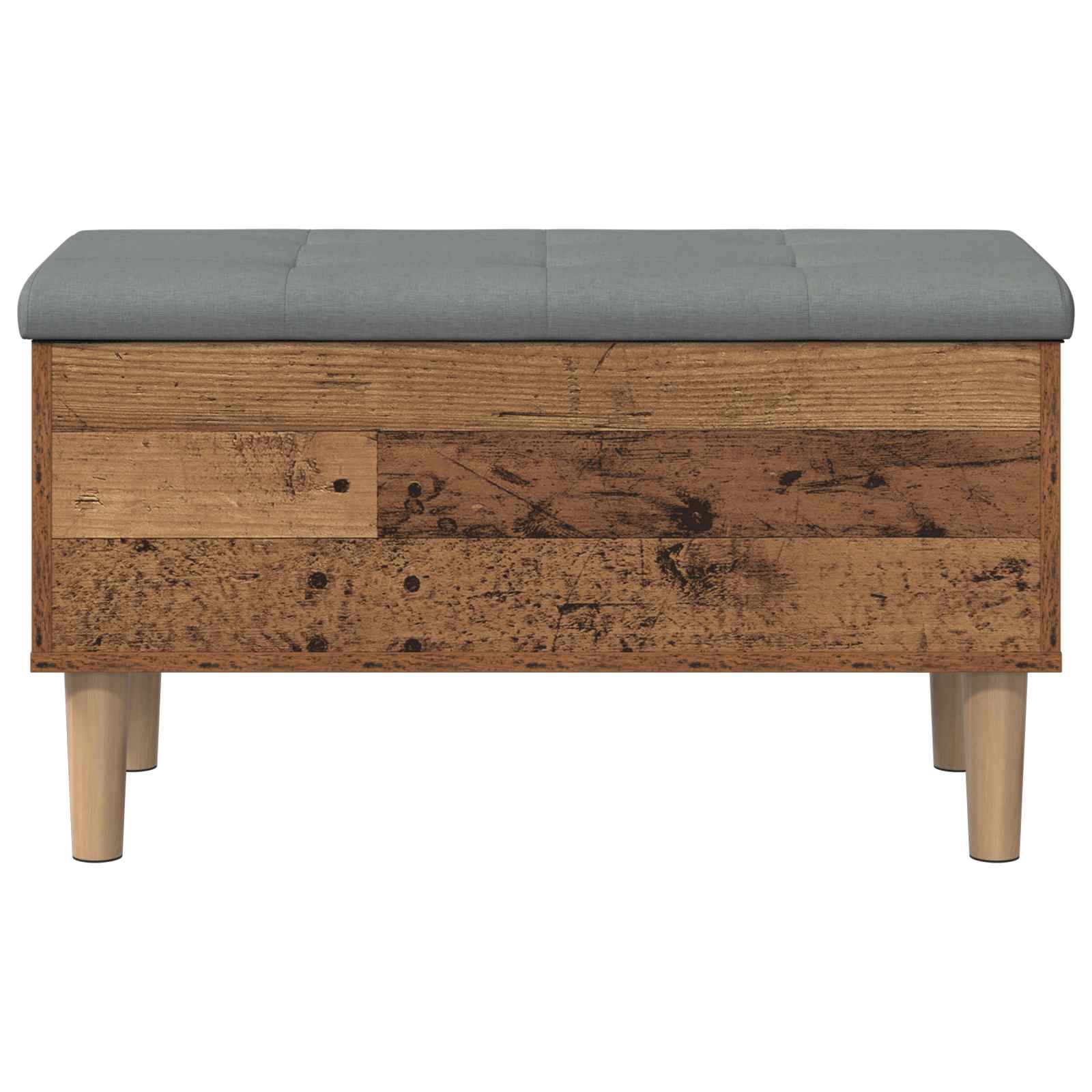 vidaXL Ławka do przechowywania z poduszką Stare drewno 82 x 42 x 46 cm