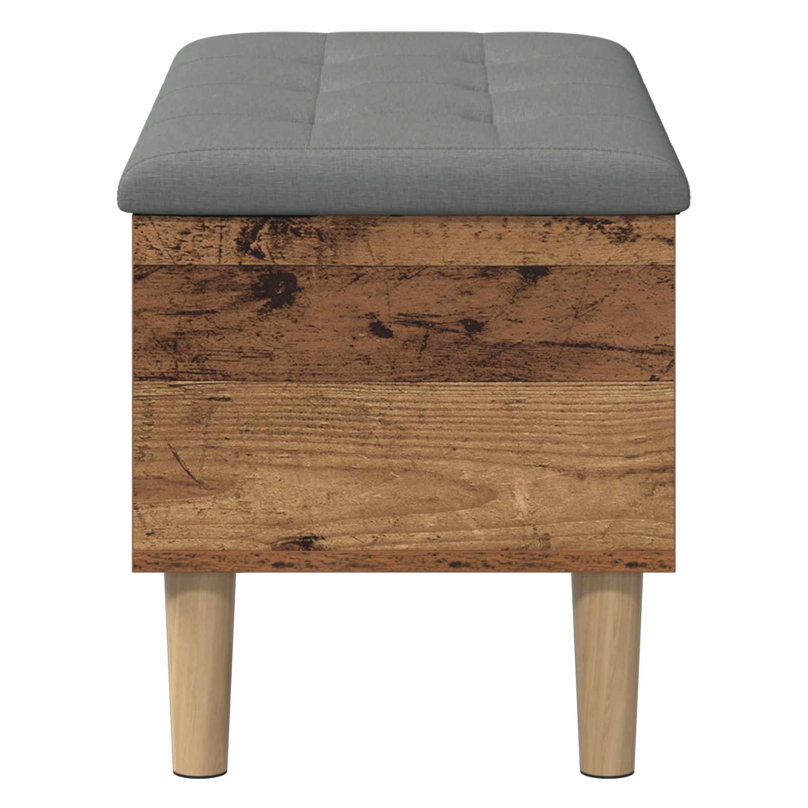 vidaXL Ławka do przechowywania z poduszką Stare drewno 82 x 42 x 46 cm