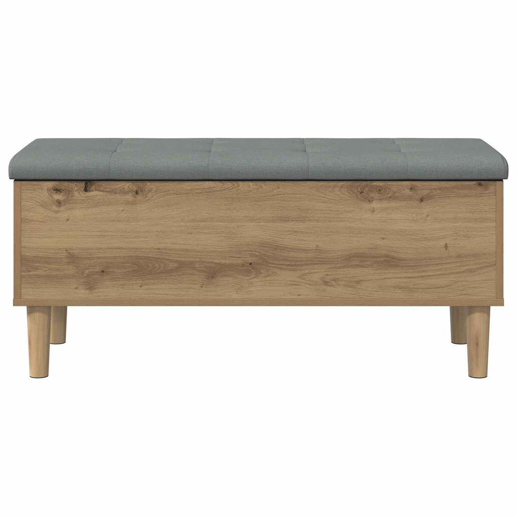 vidaXL Ławka do przechowywania z poduszką Dąb artisan 102 x 42 x 46 cm